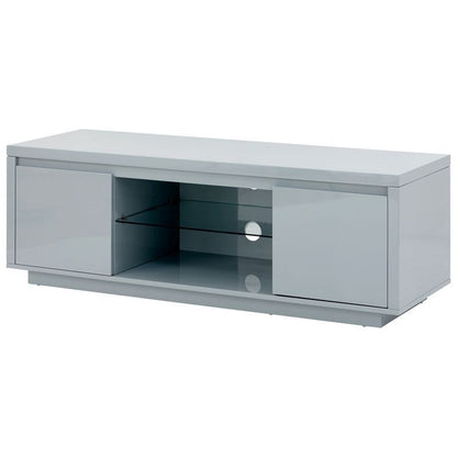 GFW Polar TV Unit Grey 2 Shelves 2 Doors