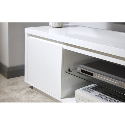 GFW Polar TV Unit White 2 Shelves 1 Door