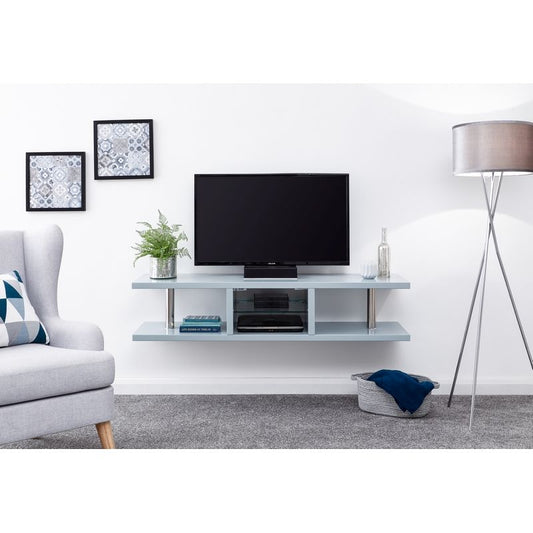 GFW Polar TV Unit Grey 1 Shelf