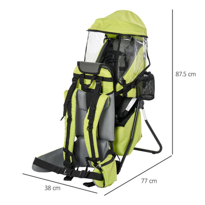 Baby Backpack Carrier for Hiking with Ergonomic Hip Seat Detachable Rain Cover