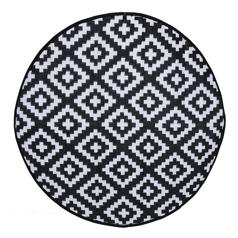 Wensum Wensum Waterproof Round Rug Black 150cm