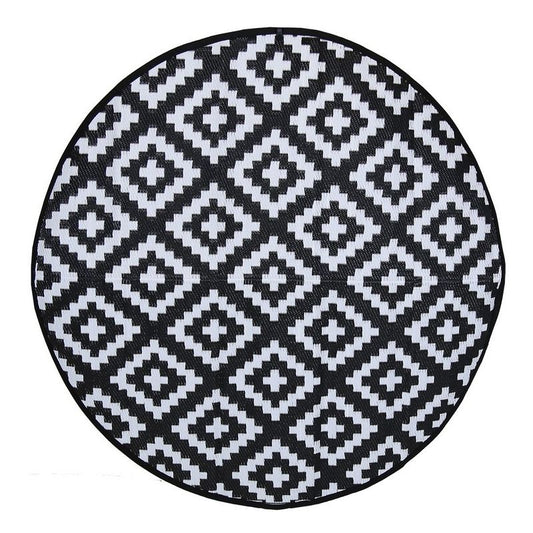 Wensum Wensum Waterproof Round Rug Black 150cm