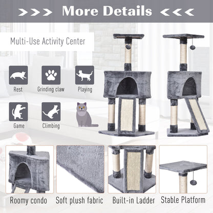 PawHut Corner Cat Tree for Indoor Cats