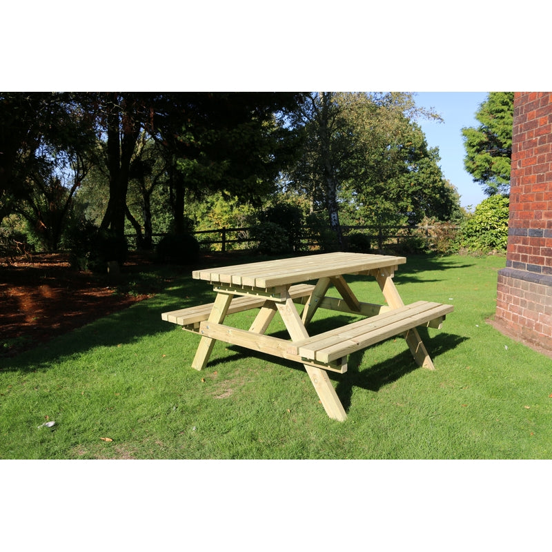 Croft Deluxe Garden Picnic Table by Croft - 6 Seats