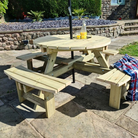 Croft Westwood Garden Picnic Table by Croft - 8 Seats