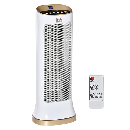 Ceramic Indoor 45° Oscillating Space Heater w/ Remote Timer LED Panel Radiator