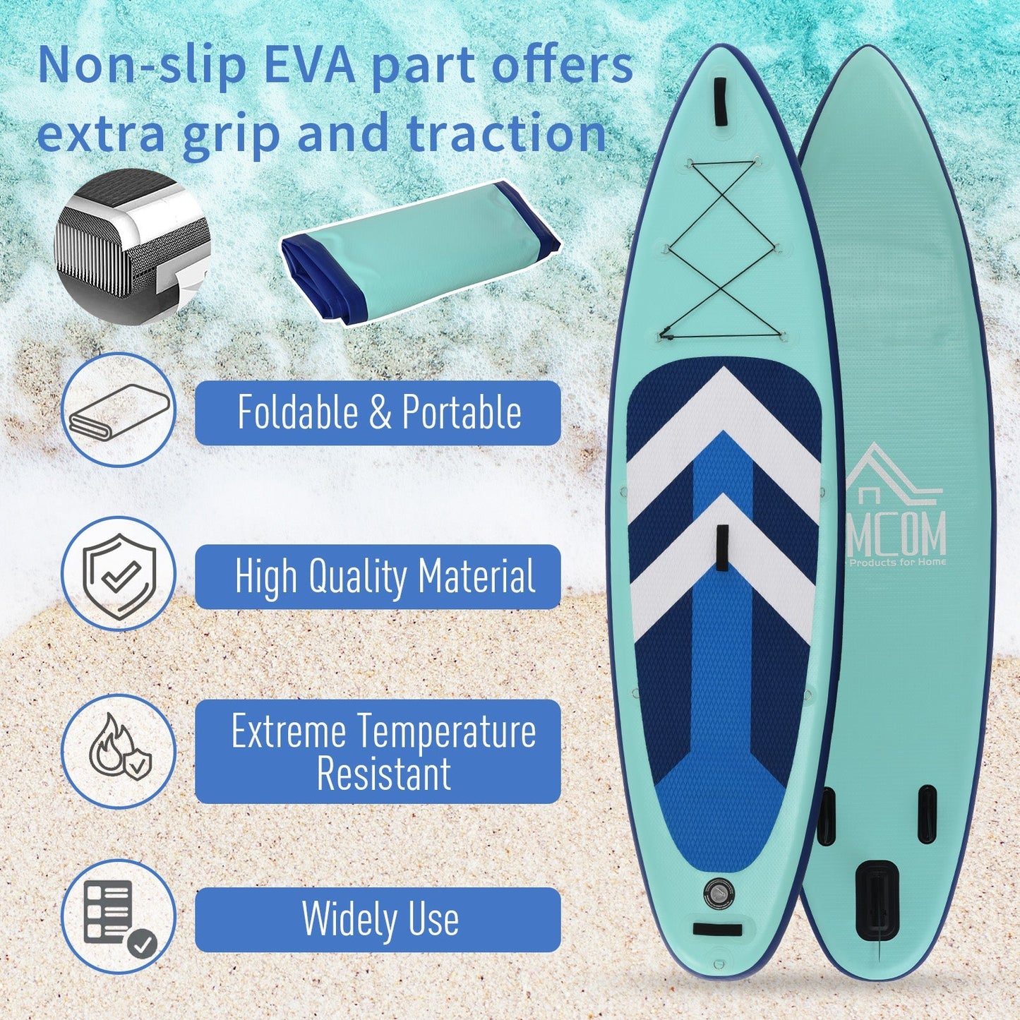 Homcom 10.5' X 32" X 6" Inflatable Stand Up Paddle Board