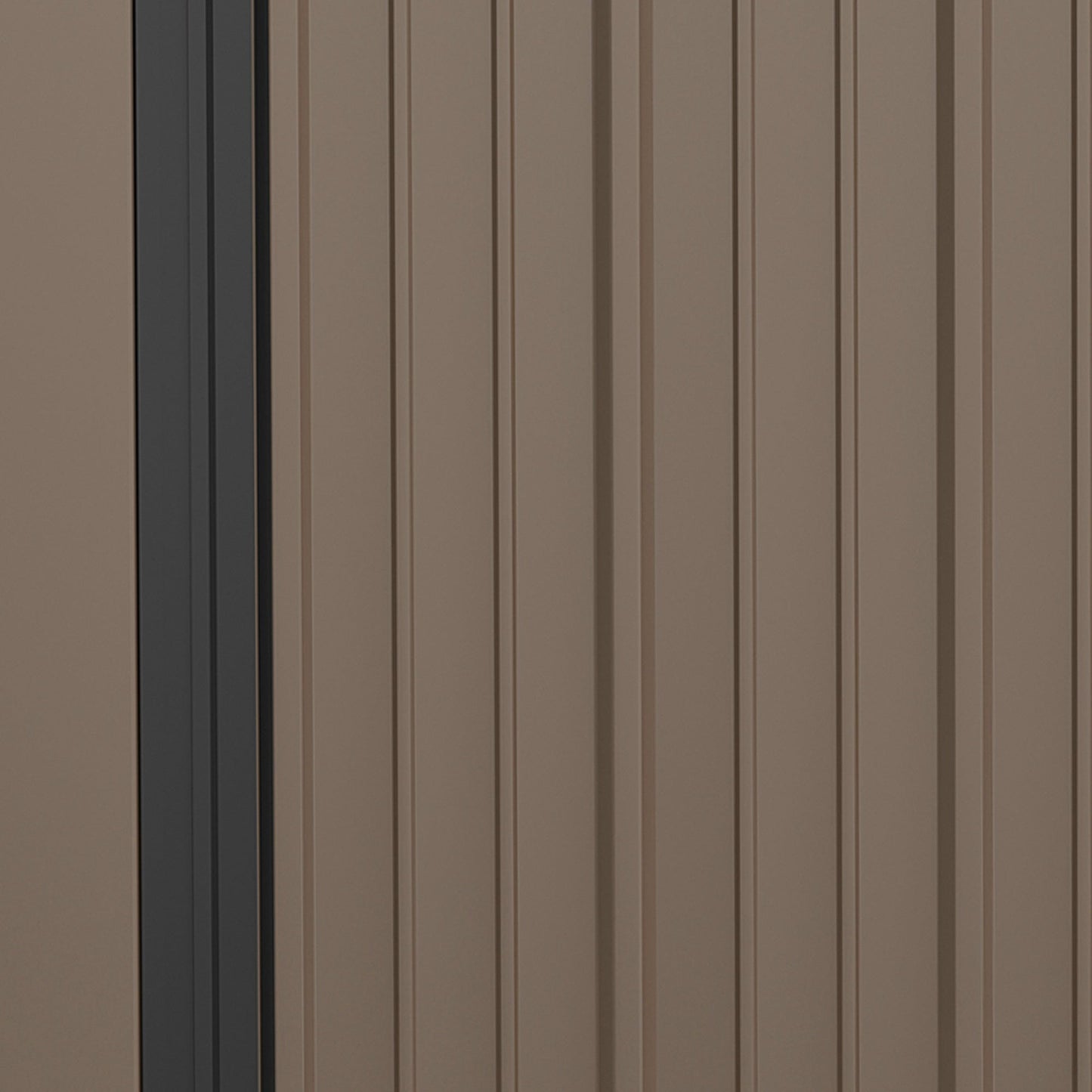 Galvanised 5.3 x 3.1' Single Door Pent Garden Store Steel Brown by Steadfast