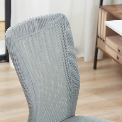 Vinsetto Home Office Mesh Task Chair Ergonomic Armless Mid Back Height Adjustable with Swivel Wheels