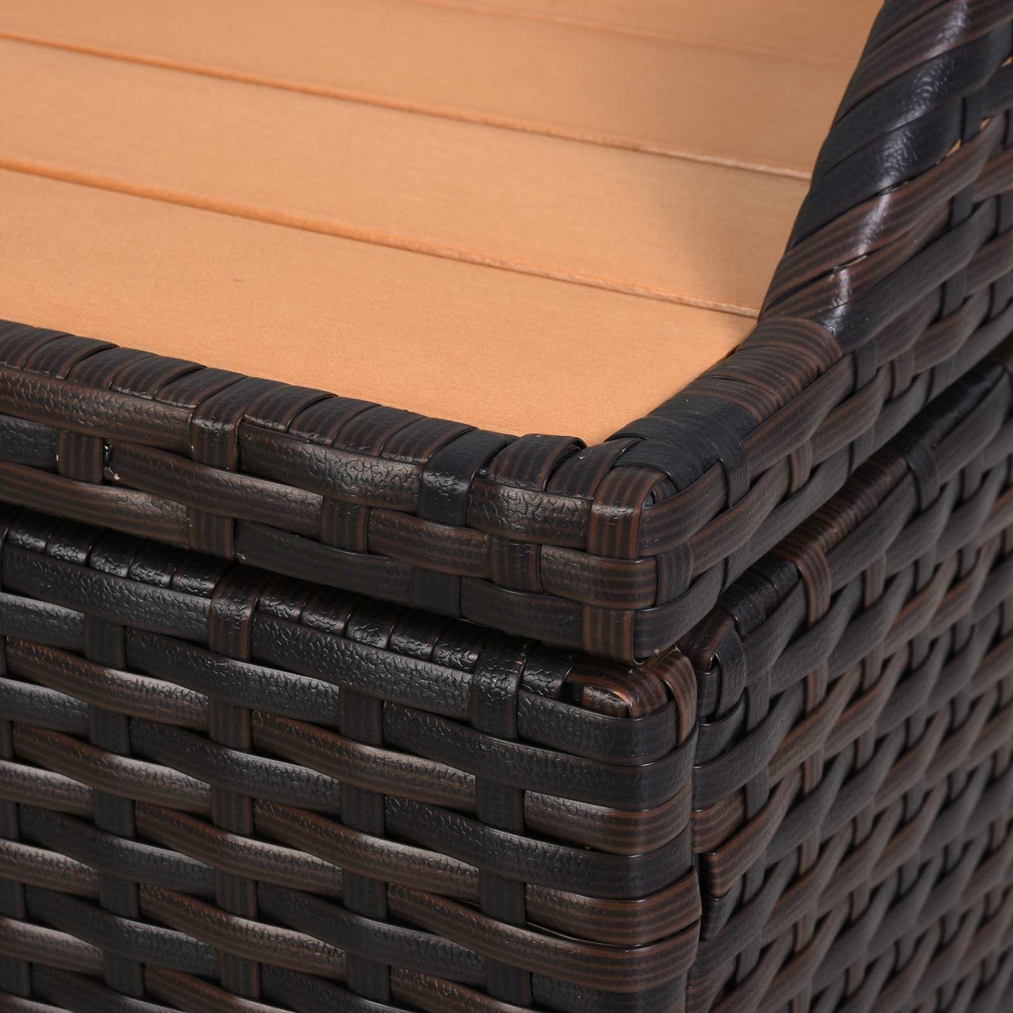 PE Rattan Outdoor Storage Benches