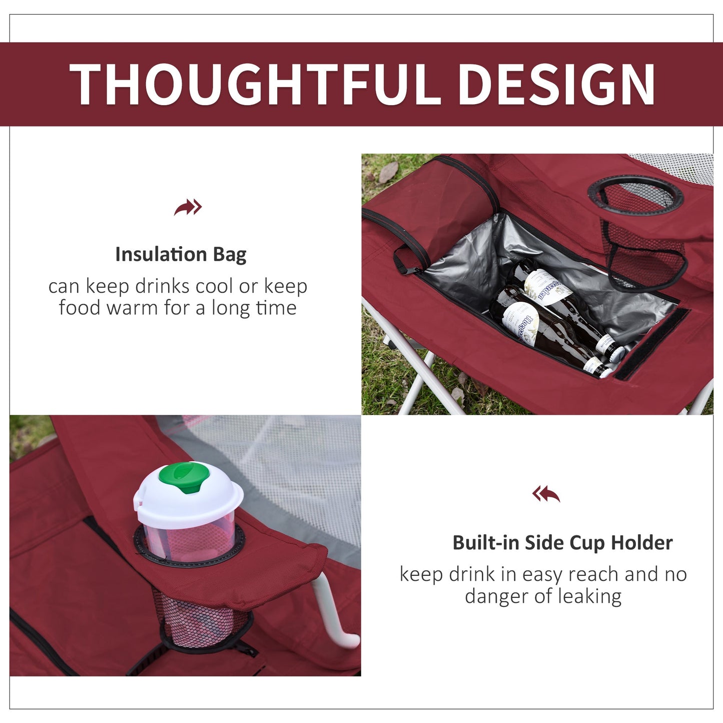 Folding Camping Chair w/ Insulation Bag