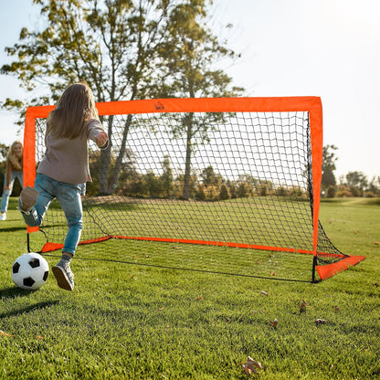 Tetoron Mesh Outdoor Folding Football Goal Orange