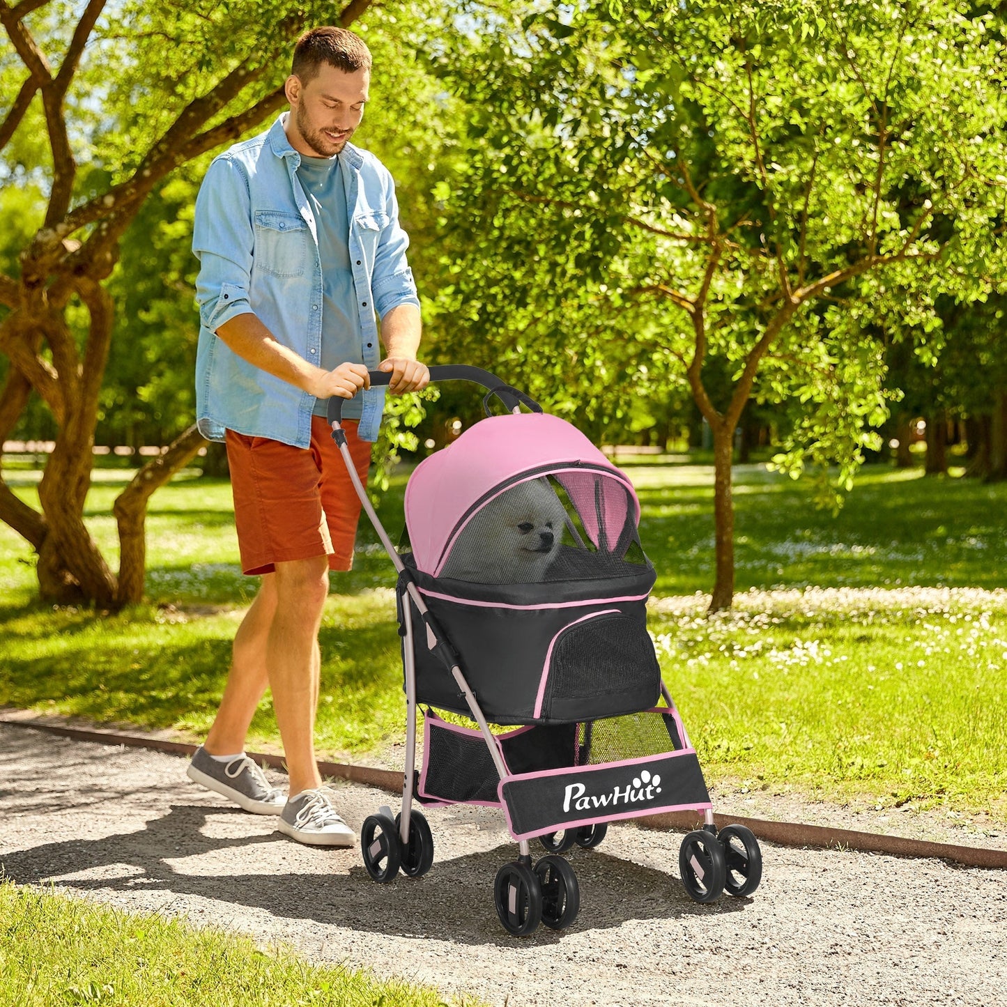 PawHut Detachable Pet Stroller