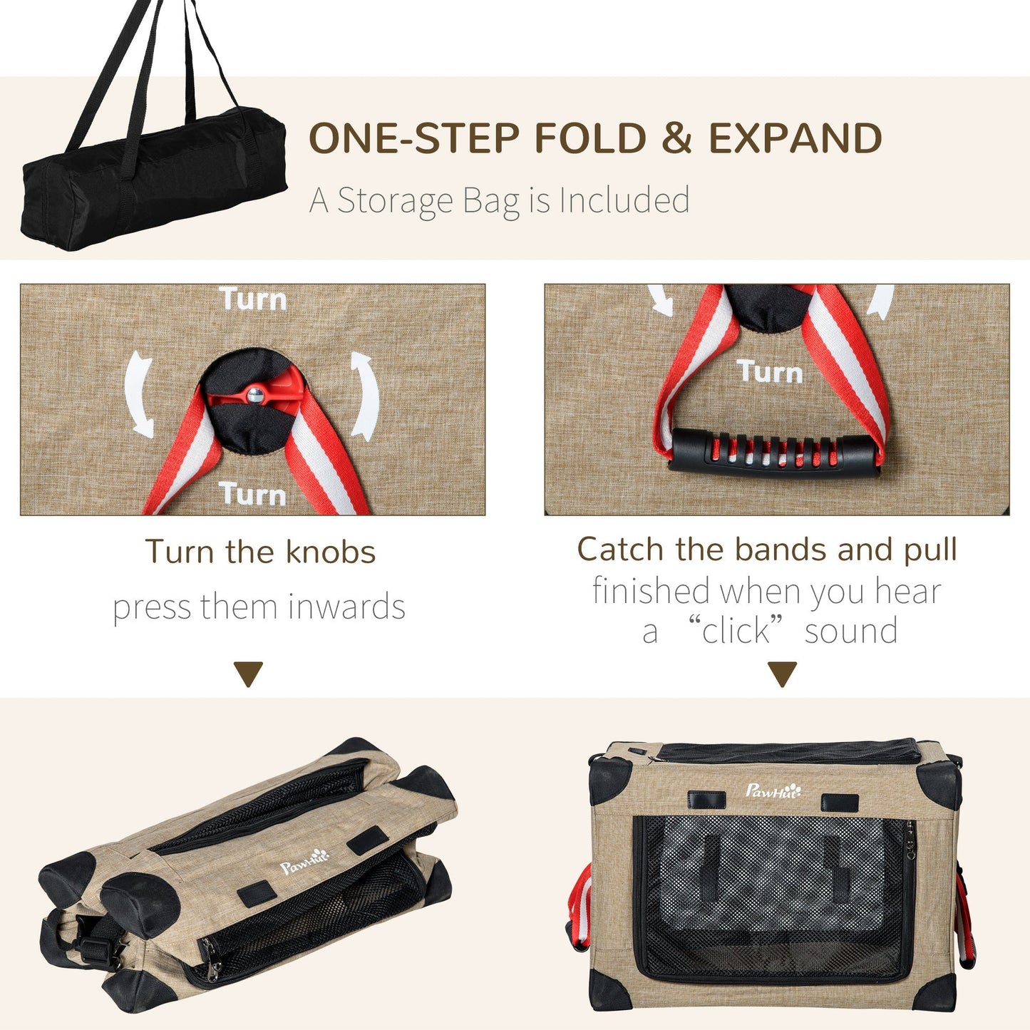 PawHut One-step Folding Cat Carrier