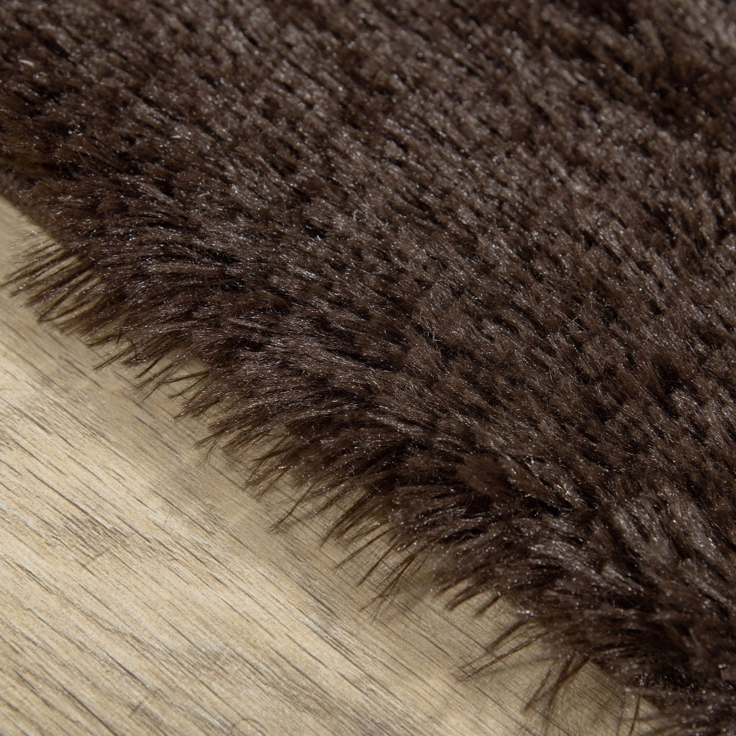 Brown Fluffy Rug