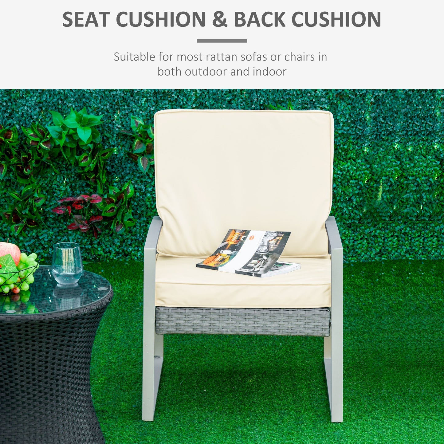 Replacement Seat and Back Cushion Set - Cream White