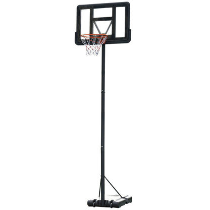 Portable Basketball Hoop Stand 231-305cm Height Adjustable w/ Moving Wheels