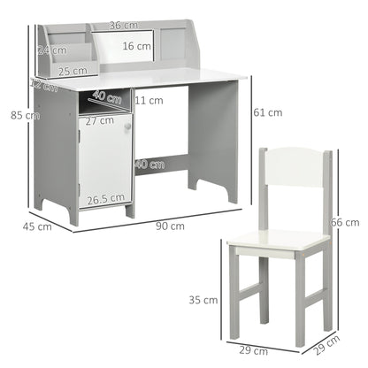 Kids Table and Chair Set with Whiteboard