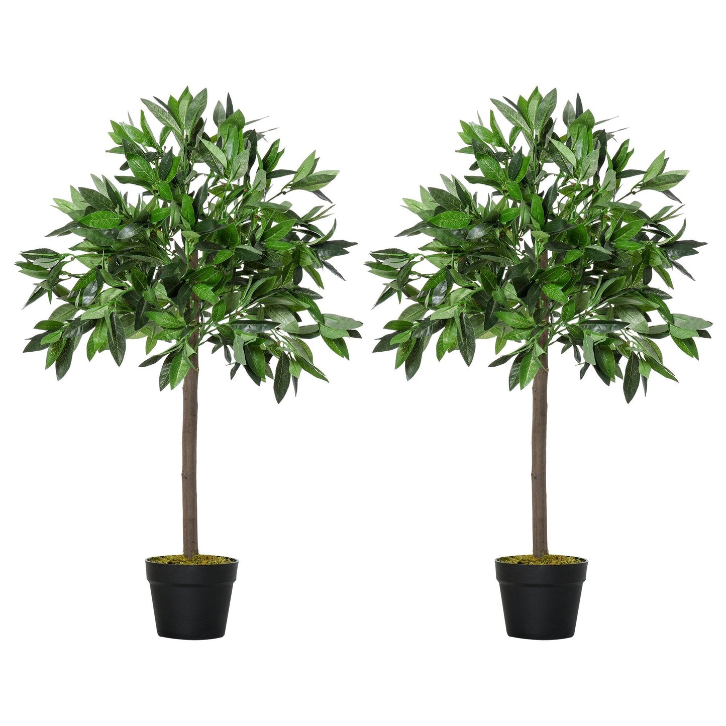 Set of 2 Artificial Bay Laurel Trees