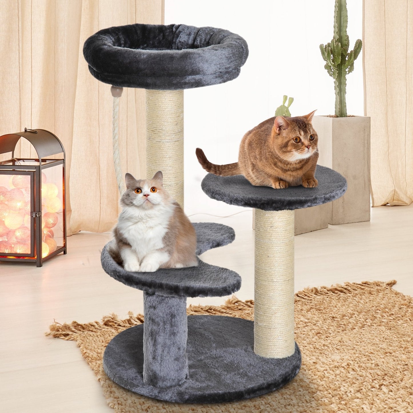 PawHut Cat Tree Kitty Scratcher Kitten Activity Center