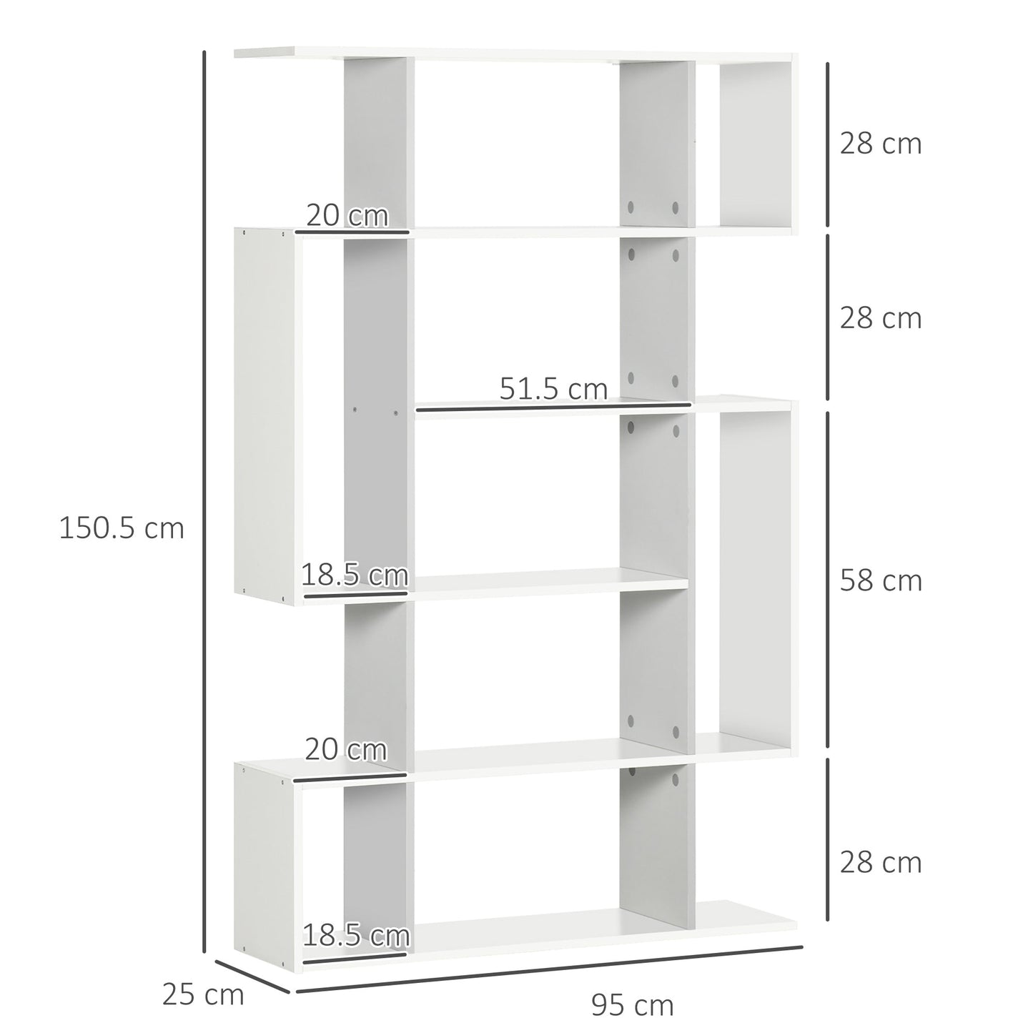 5-Tier Bookshelf