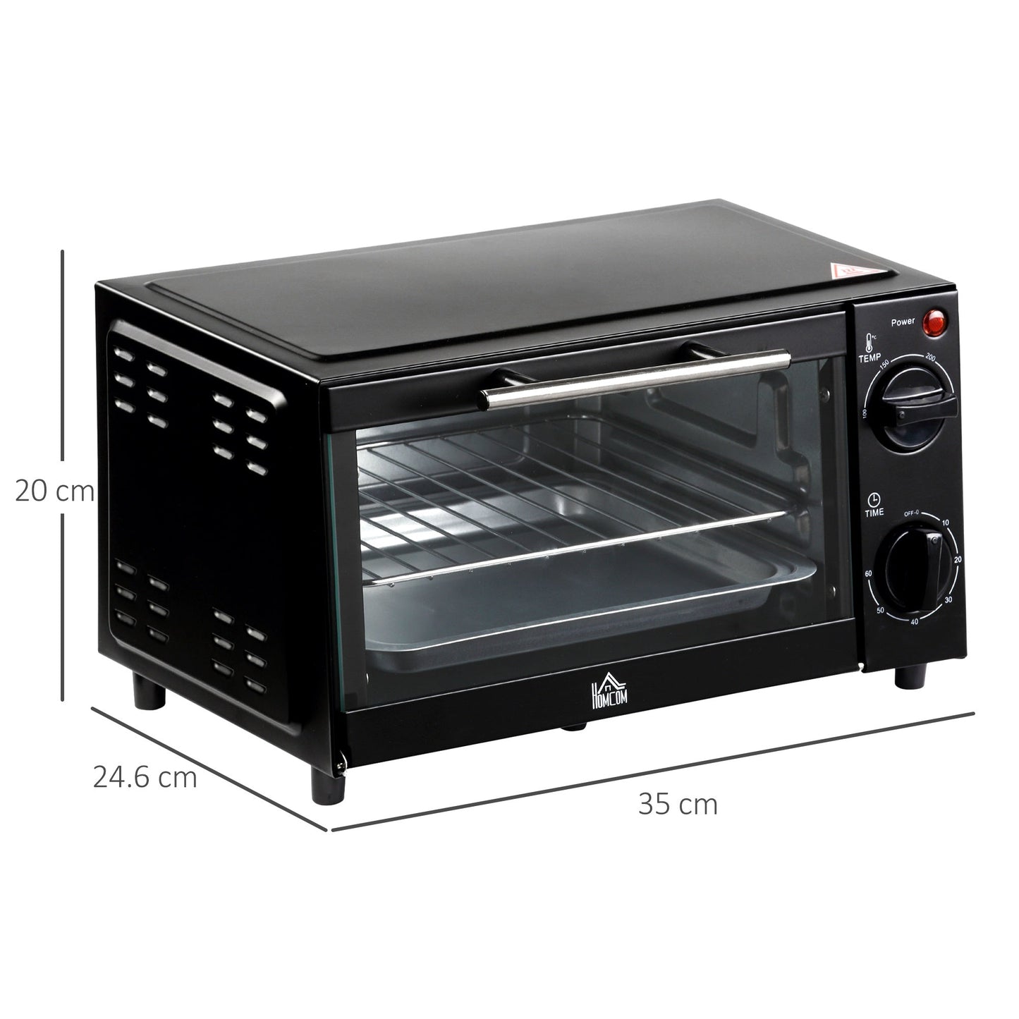 9L 230C Mini Oven With Timer Black