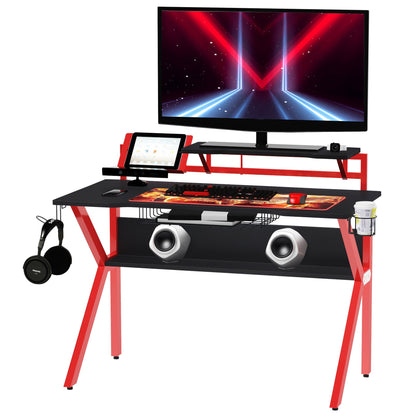 Gaming Desk Computer Table with Monitor Stand