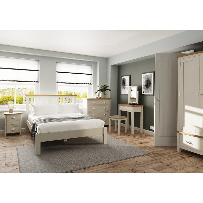 Anglian Furniture Westbridge Bedside Table Oak Grey 2 Drawers