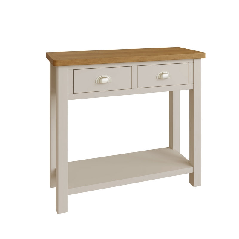 Anglian Furniture Westbridge Console Table Oak Grey 2 Drawers