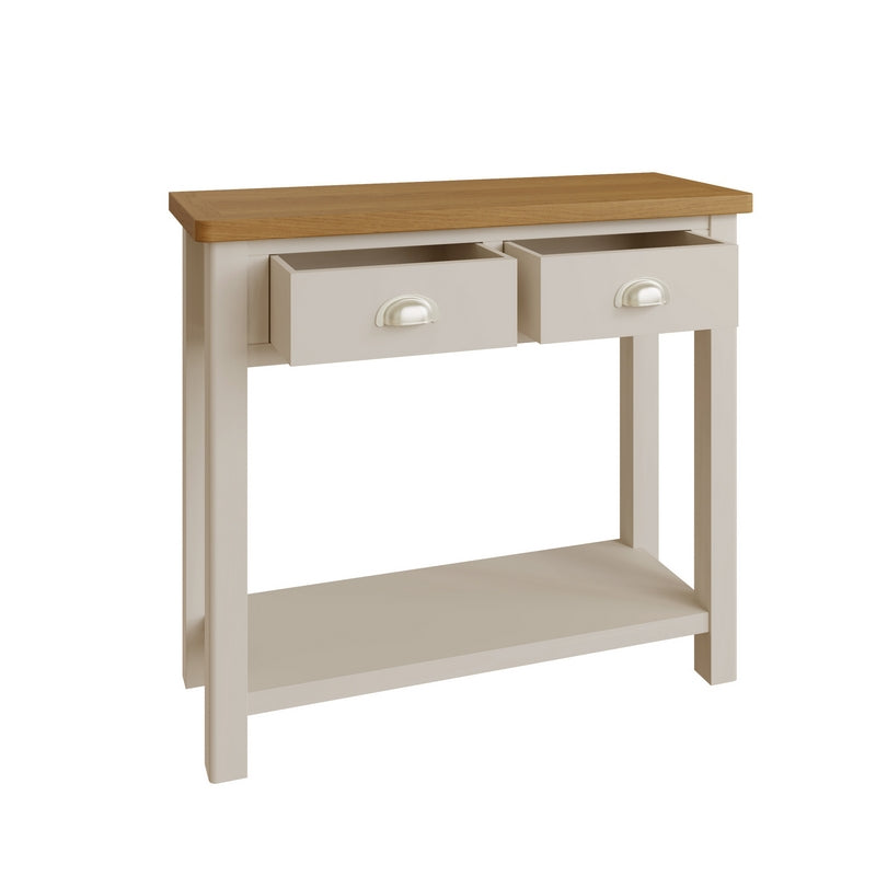 Anglian Furniture Westbridge Console Table Oak Grey 2 Drawers