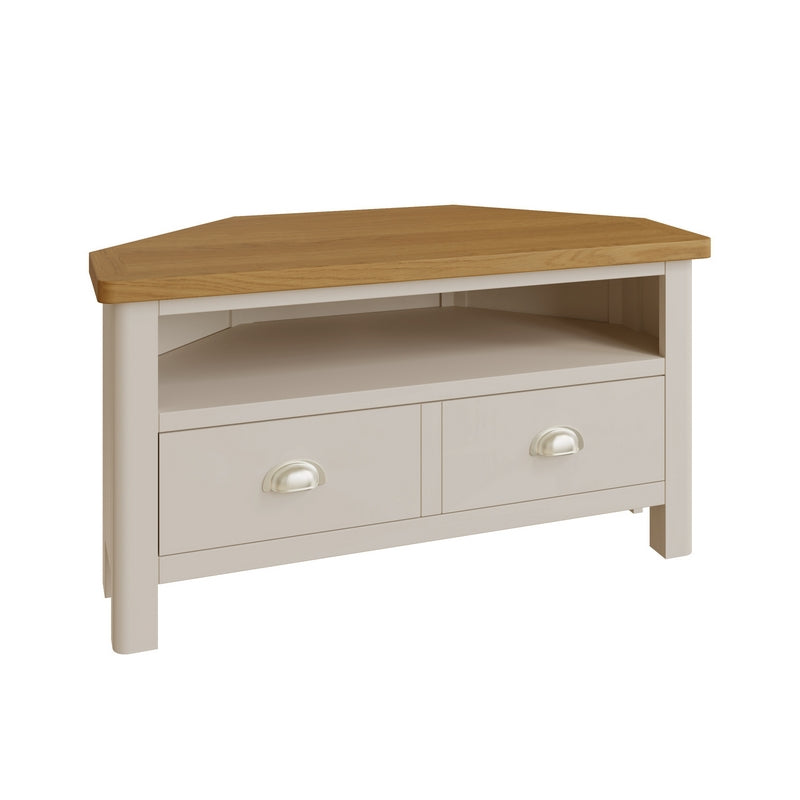 Westbridge TV Unit Oak Grey 1 Shelf 1 Drawer