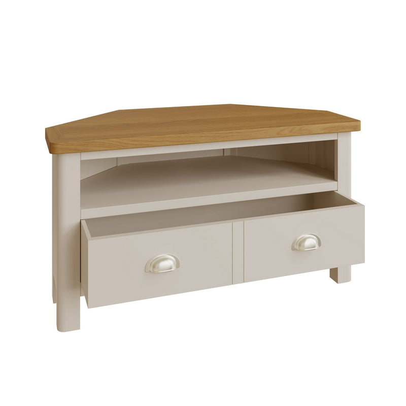 Westbridge TV Unit Oak Grey 1 Shelf 1 Drawer