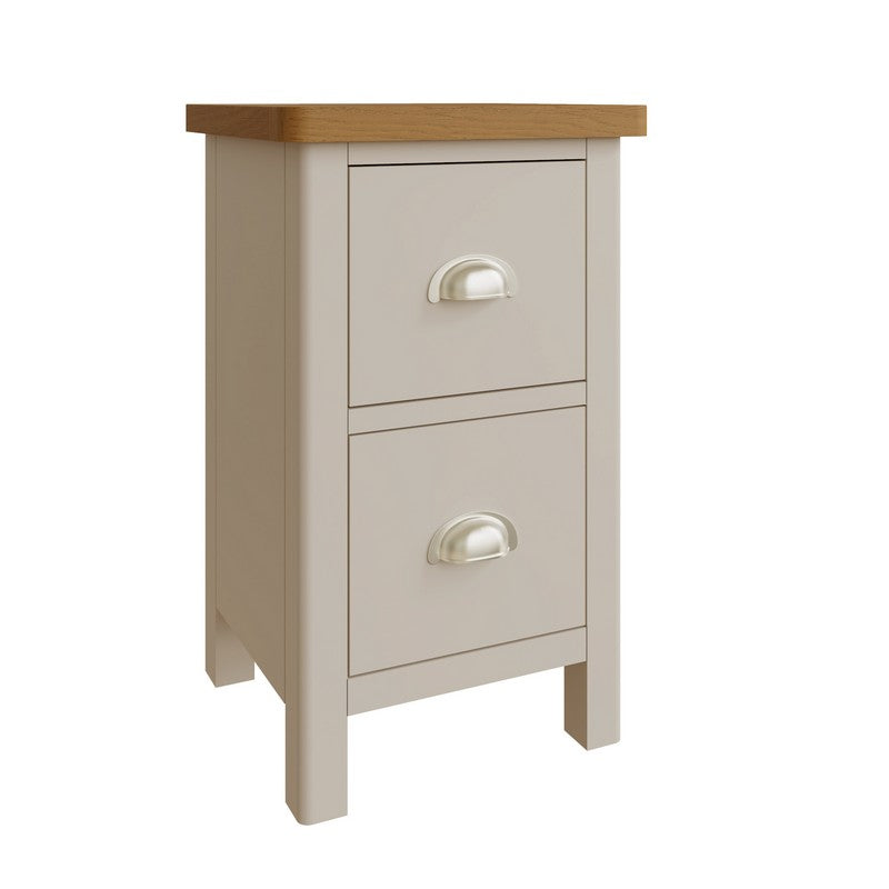 Anglian Furniture Westbridge Bedside Table Oak Grey 2 Drawers