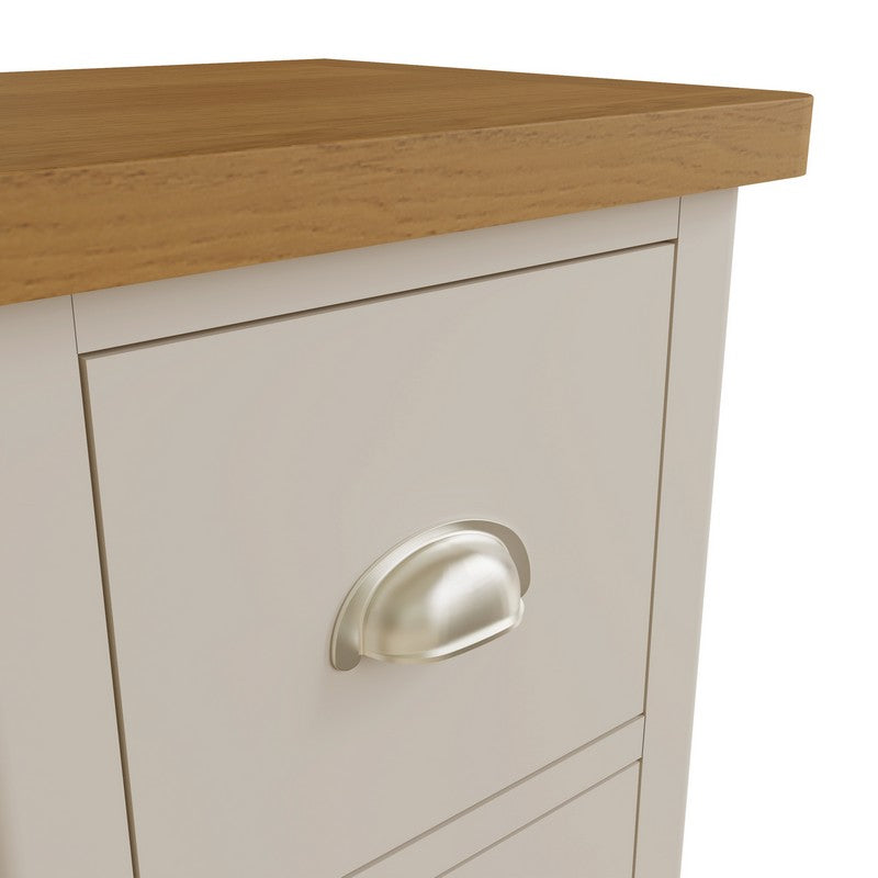 Anglian Furniture Westbridge Bedside Table Oak Grey 2 Drawers