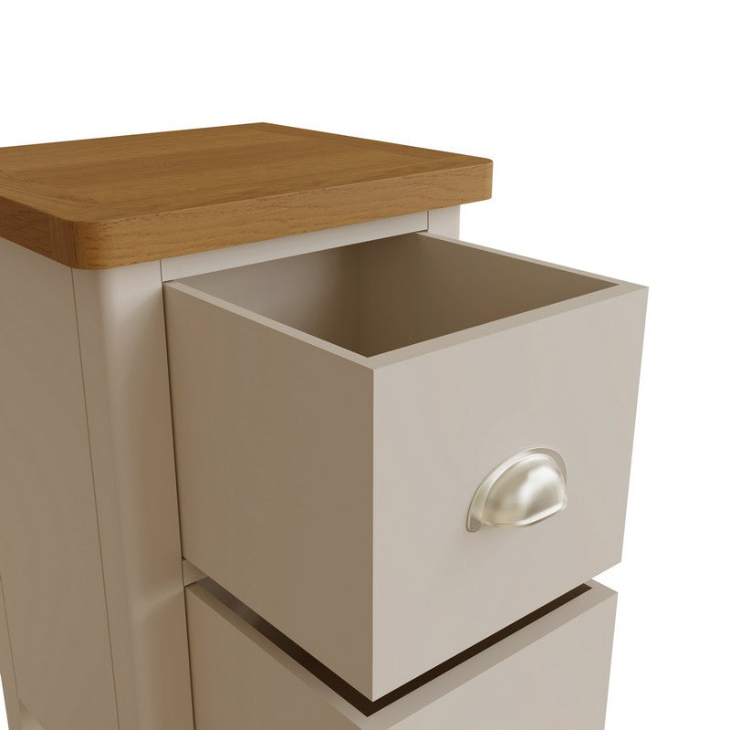 Anglian Furniture Westbridge Bedside Table Oak Grey 2 Drawers