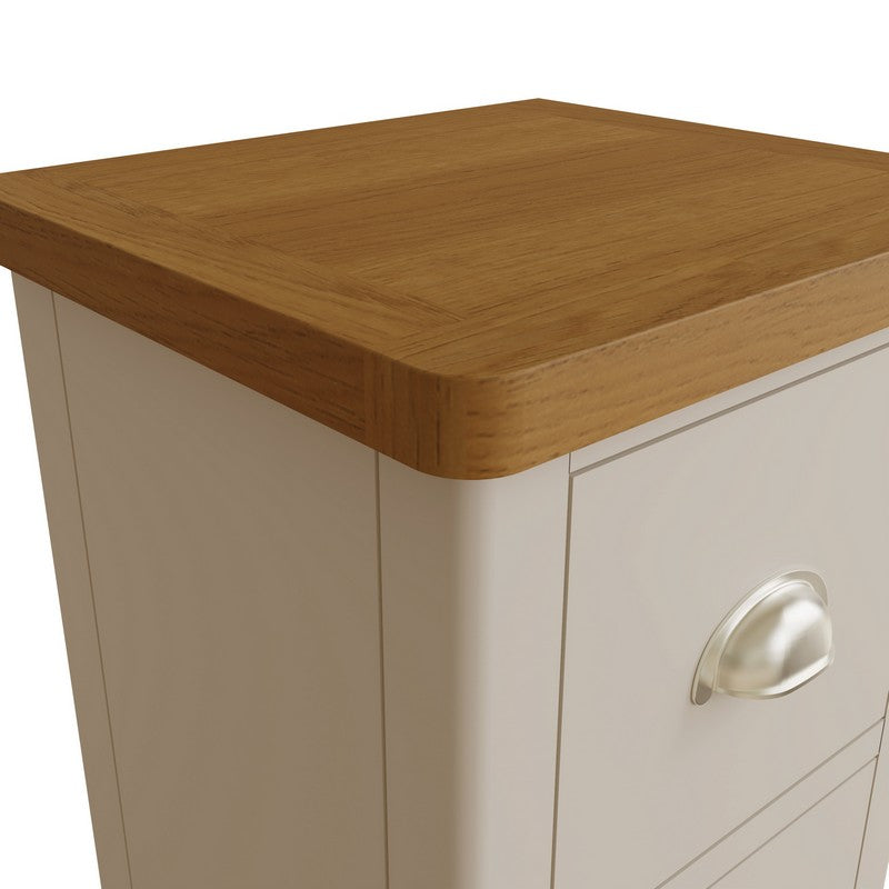 Anglian Furniture Westbridge Bedside Table Oak Grey 2 Drawers