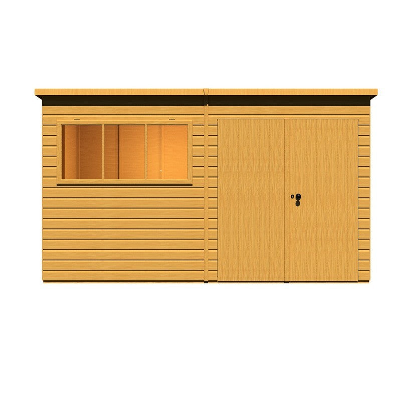 Shire Ranger 5' 10" x 11' 9" Pent Shed - Classic Coated Shiplap