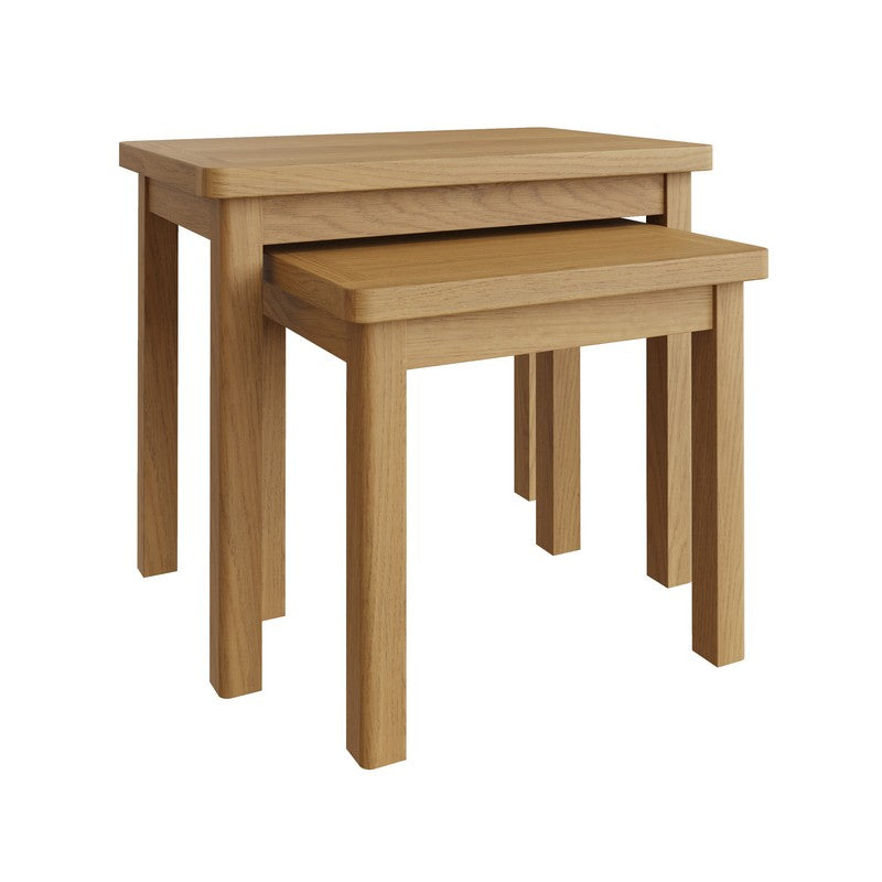 Rutland Nest of 2 Tables Oak Natural