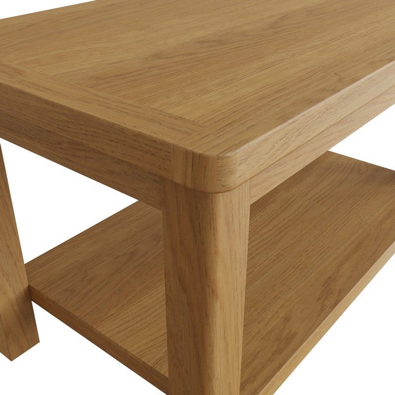 Rutland Coffee Table Oak Natural 1 Shelf