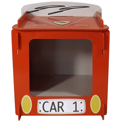 Racing Car Bedside Table Red 1 Shelf - 36cm by Kidsaw