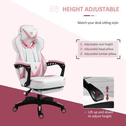 Vinsetto Racing Gaming Chair with Footrest