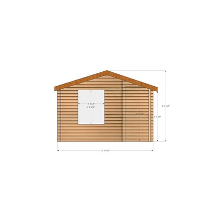 Shire Shire Ringwood 11' 9" x 12' 9" Reverse Apex Log Cabin - Premium 28mm Cladding Tongue & Groove