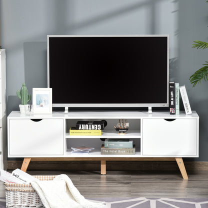 Scandinavian-Style TV Stand - White