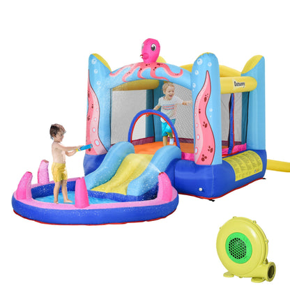 Bounce Castle Inflatable Trampoline Slide Pool Octopus Design 3.8 x 2 x 1.8m