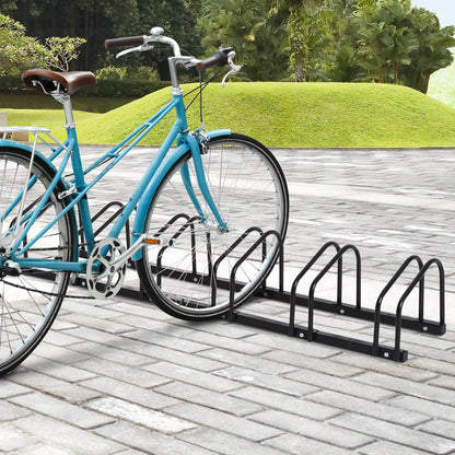 Homcom Bike Stand Parking Rack Floor or Wall Mount Bicycle Cycle Storage Locking Stand 179L x 33W x 27H (6 Racks