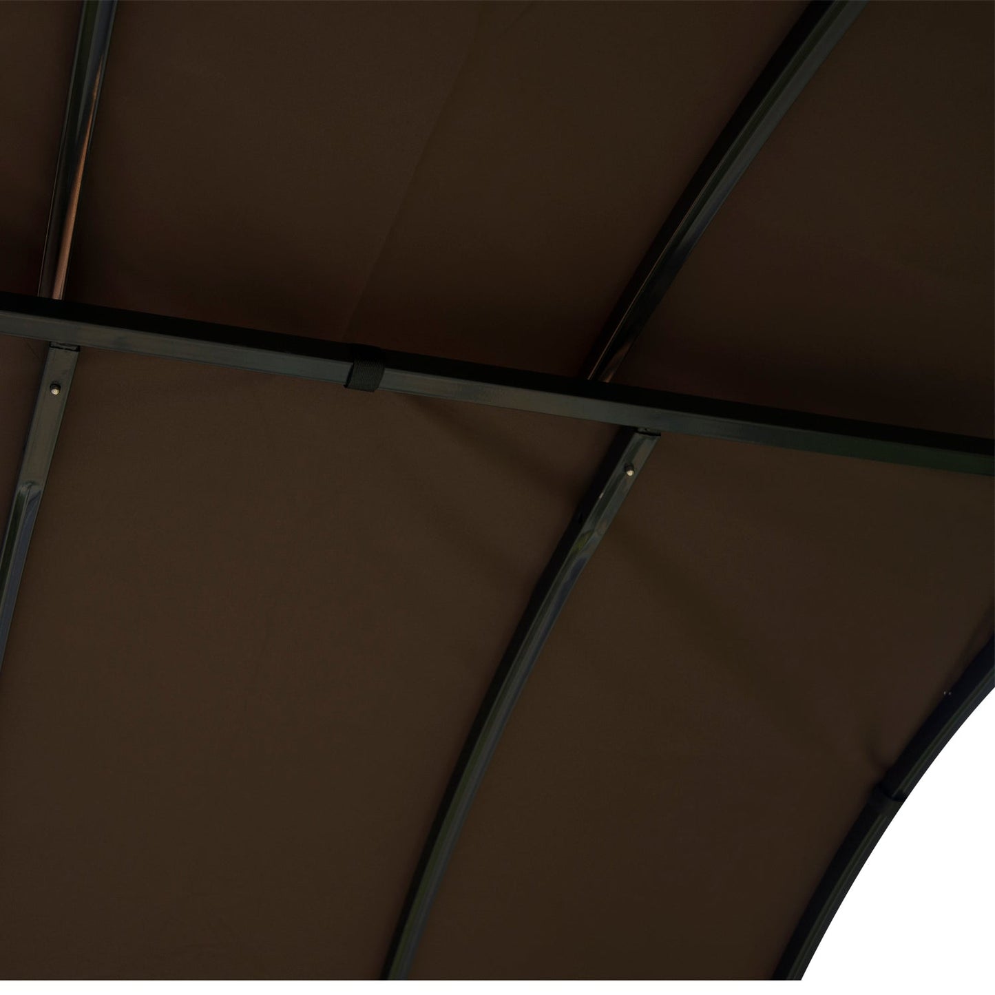 Outsunny 2.5 x 1.2M Metal BBQ Shelter - Coffee