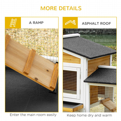 PawHut Rabbit Hutch Outdoor