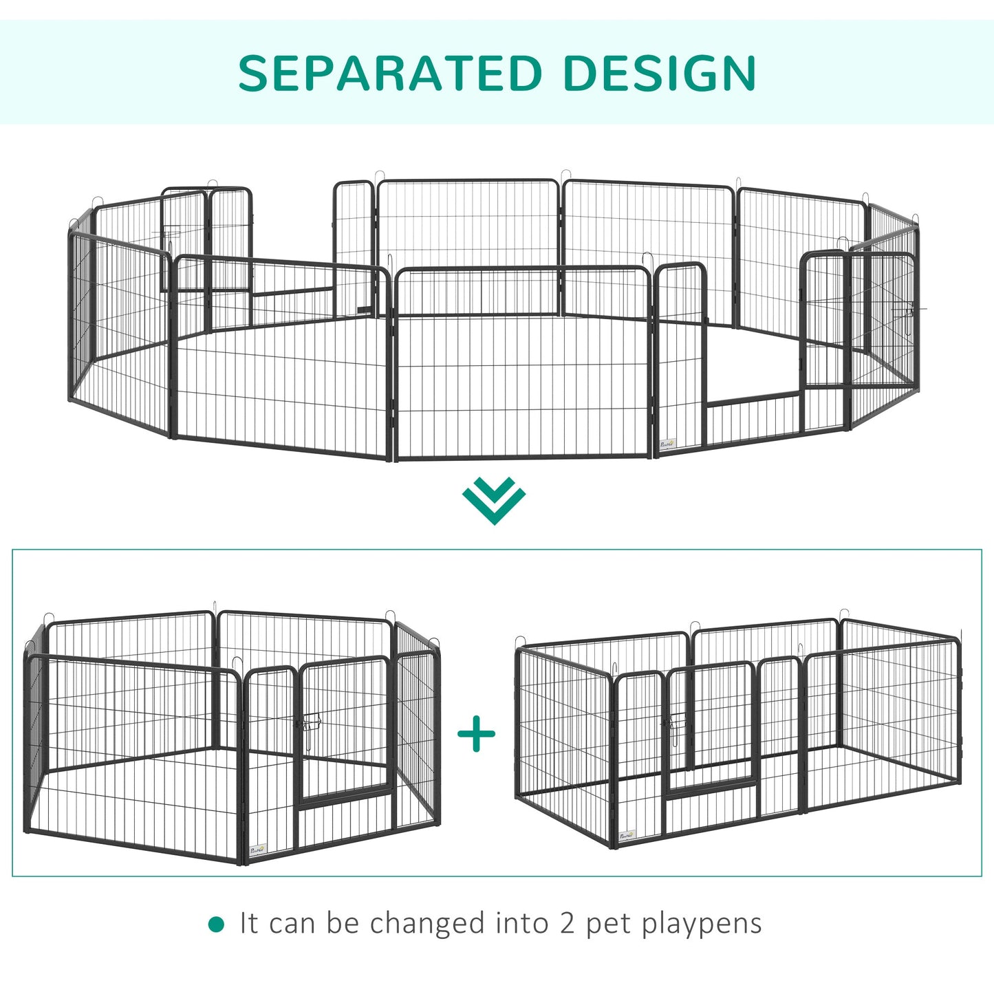 PawHut Heavy Duty Puppy Play Pen