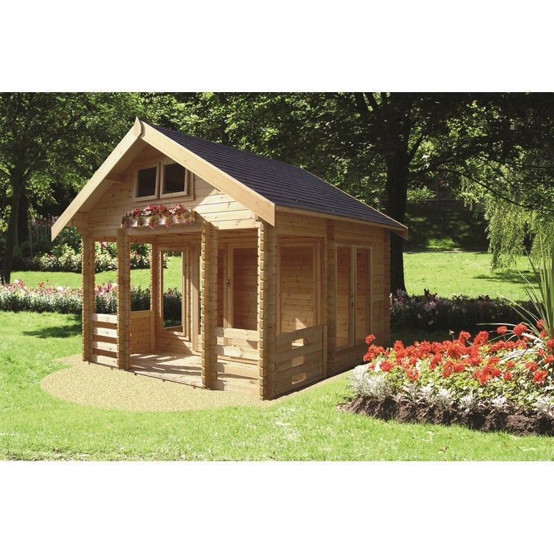 Shire Shire Rockingham 12' 9" x 14' 8" Apex Log Cabin - Premium 70mm Cladding Tongue & Groove