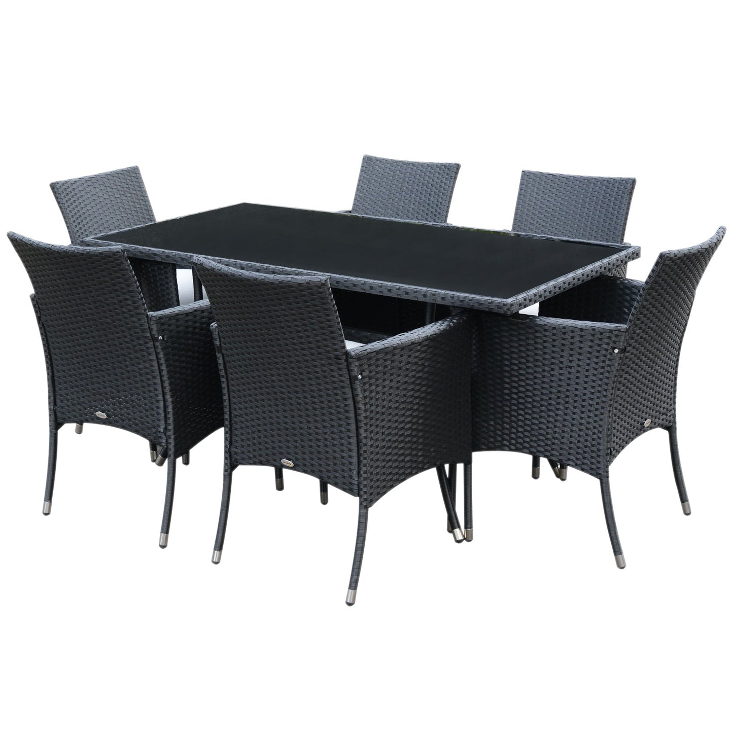 7-Pieces PE Rattan Dining Sets